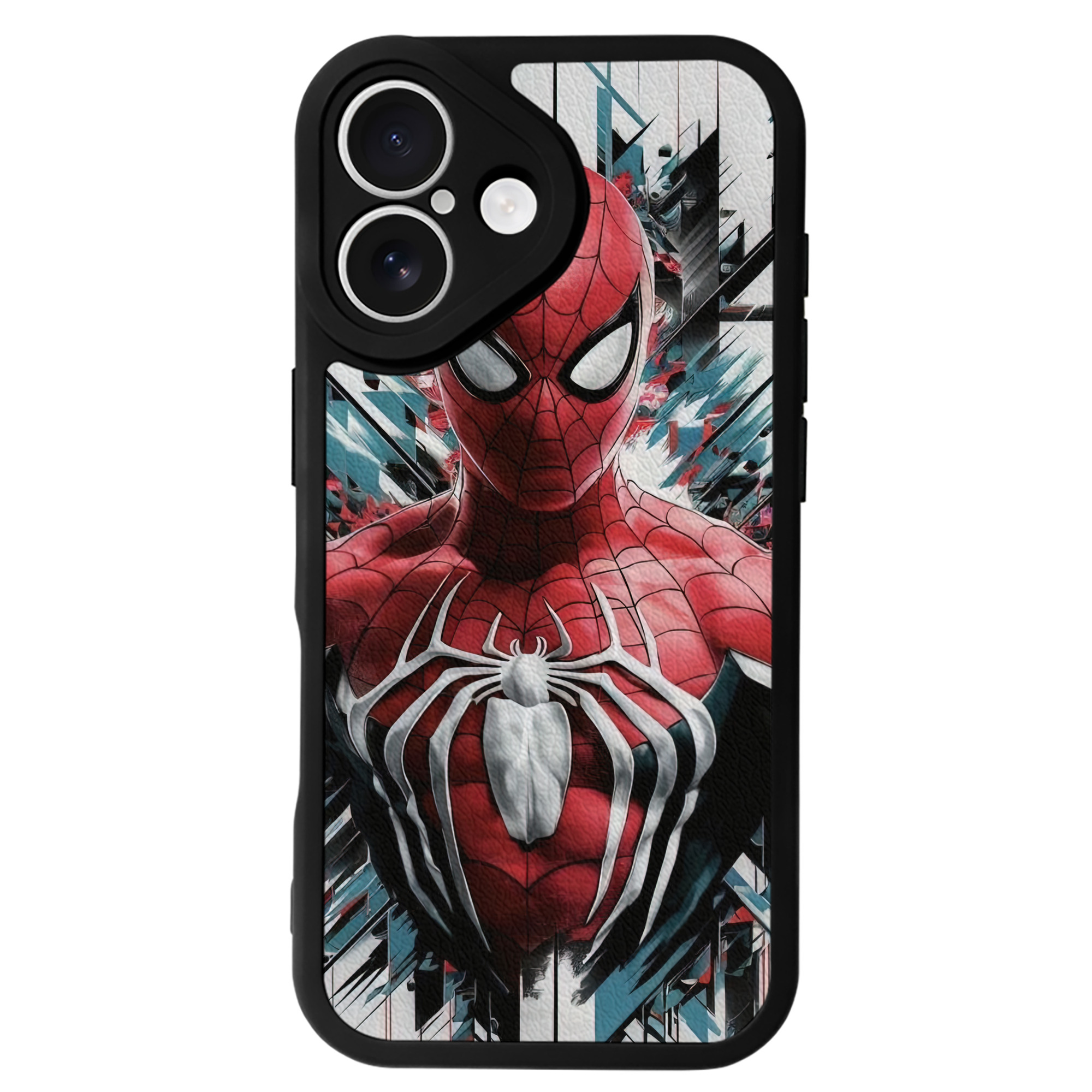 （画像用） Spider Man スパイダーマン 【iPhone 16シリーズ対応】シリコンスマホケース（レザー調） 材質：シリコン